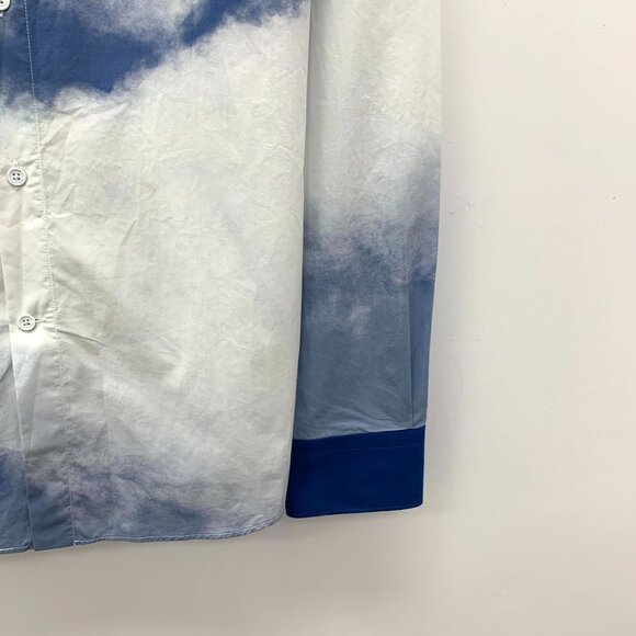 Louis Vuitton Sky & Cloud Print Cotton Long-Sleeve Shirt L Made In Italy - Picture 6 of 8